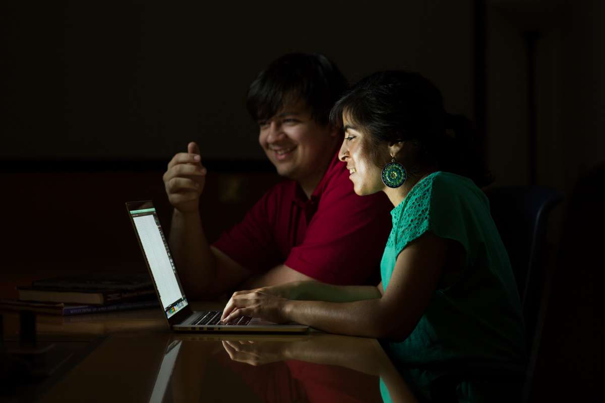 students at computer